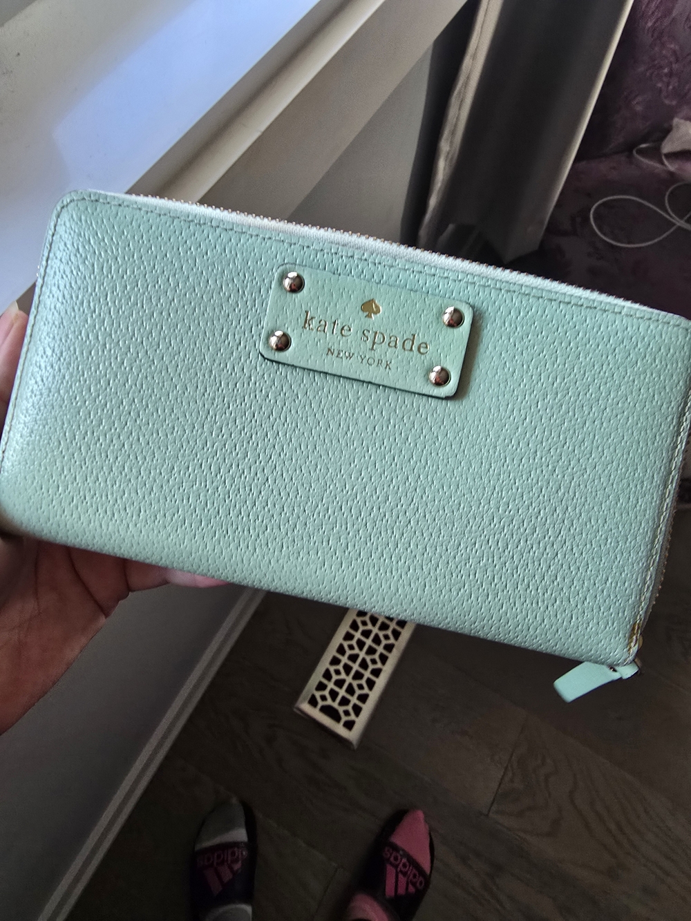 kate spade New York Mint Zip Around Wallet